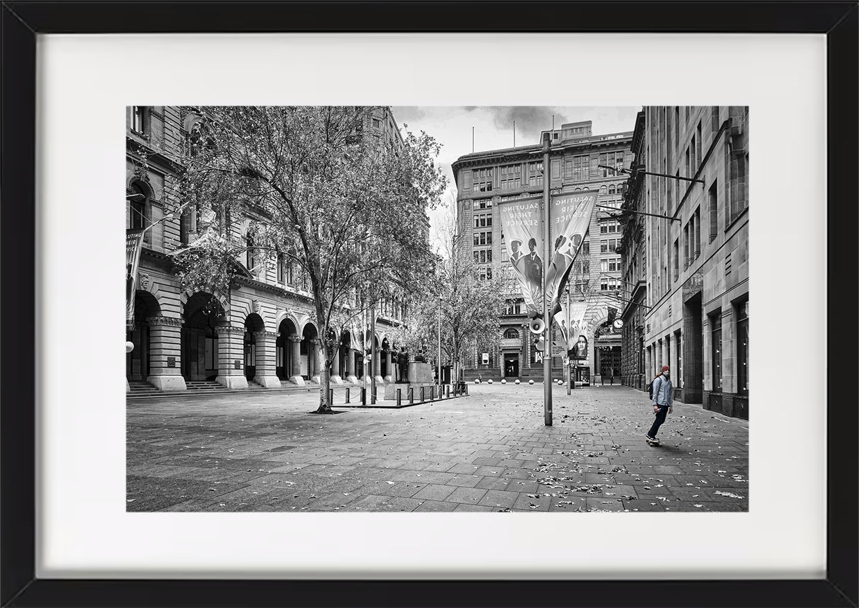 Martin Place Skateboarder, Sydney CBD, 2021