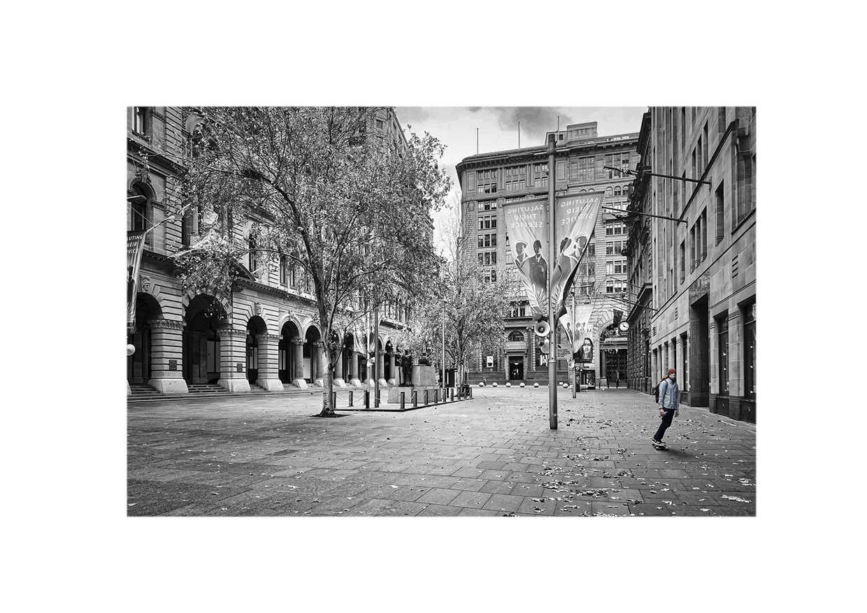 Martin Place Skateboarder, Sydney CBD, 2021