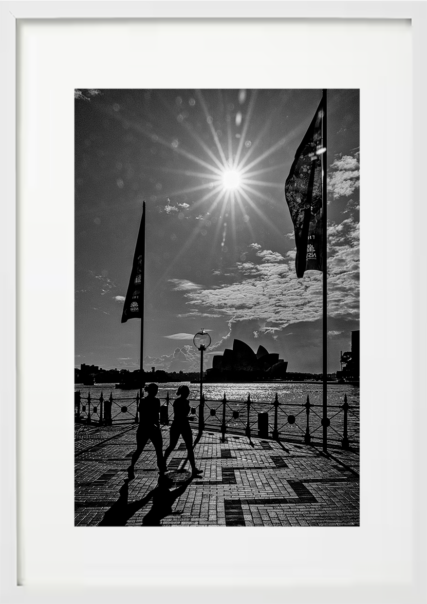 Walkers with Opera House, Circular Quay, 2020