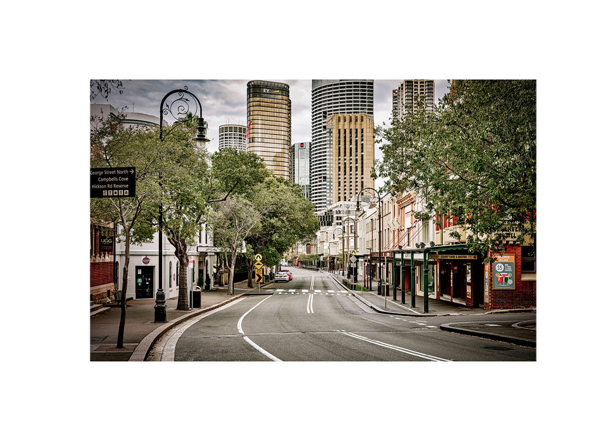 George Street in The Rocks, Sydney, 2020